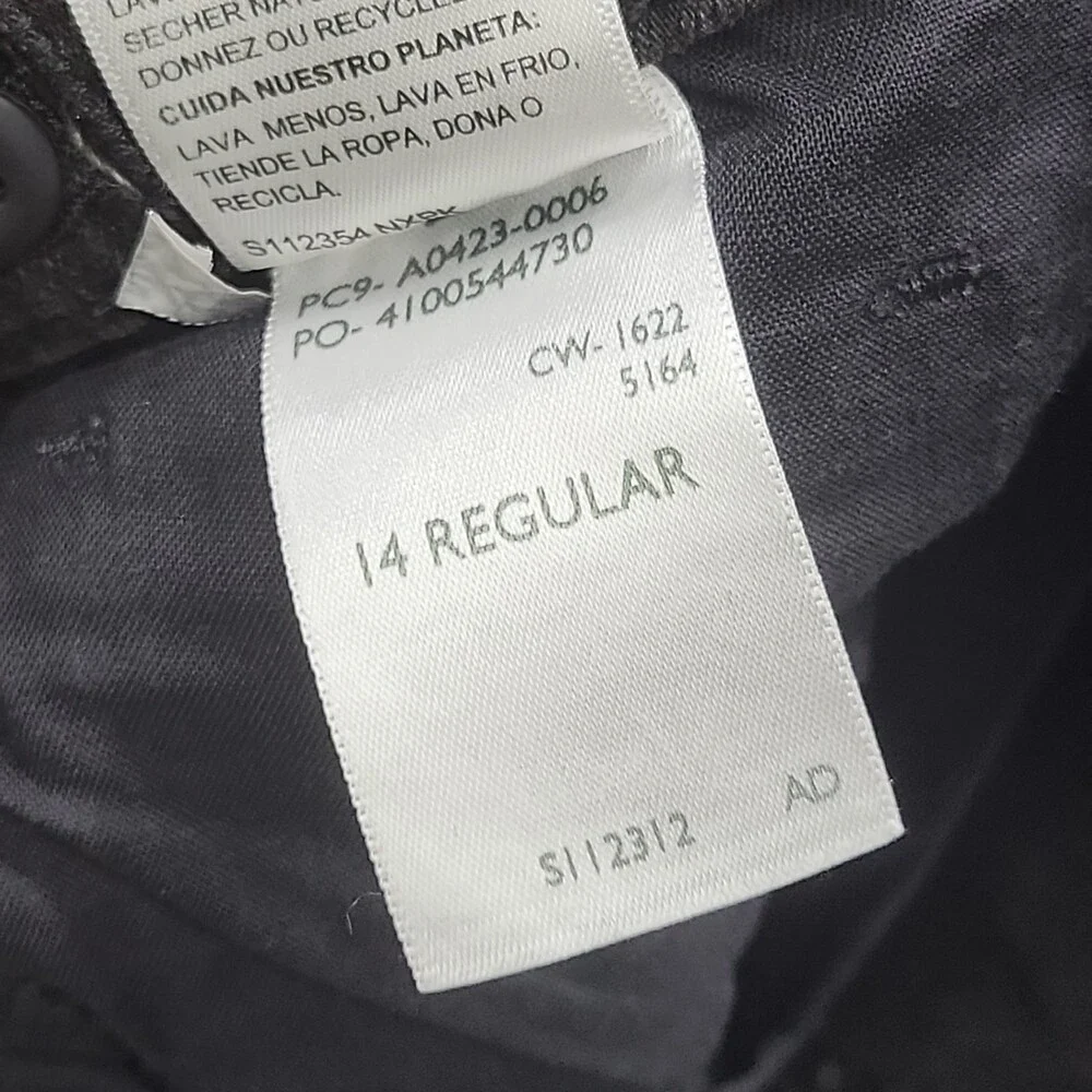 DENIZEN from Levi's Boys Taper Jeans Adjustable Waist Black Size 14